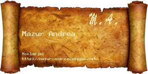 Mazur Andrea névjegykártya